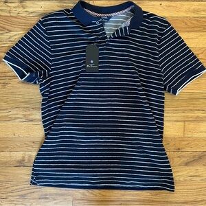 BEN SHERMAN TERRYCLOTH STRIPED POLO